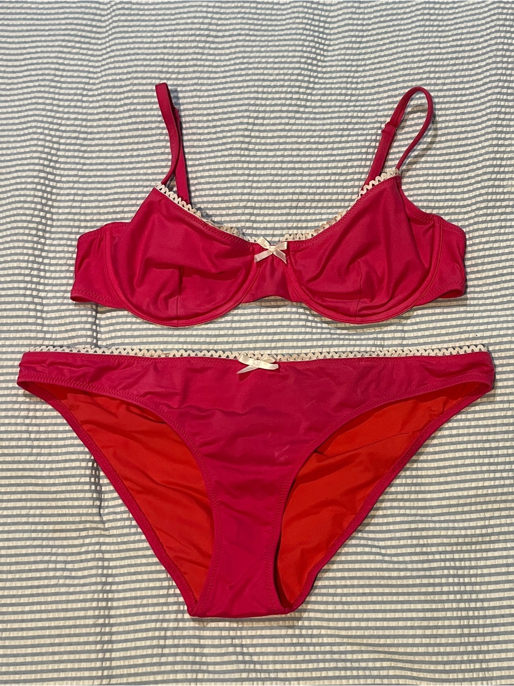 Solid & Striped Bow Bikini